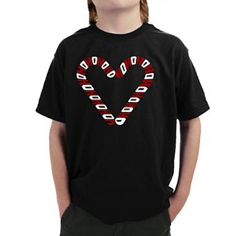 Candy Canes - Boy's Word Art T-Shirt