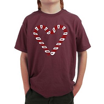 Candy Canes - Boy's Word Art T-Shirt