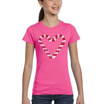 Candy Canes - Girl's Word Art T-Shirt