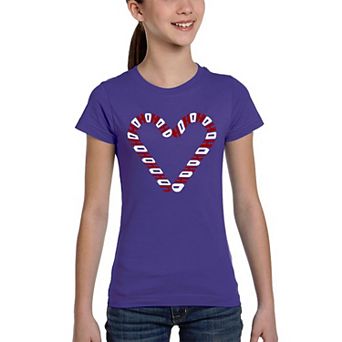 Candy Canes - Girl's Word Art T-Shirt