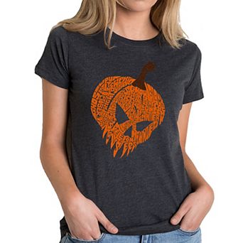 Evil Pumpkin - Women's Premium Blend Word Art T-Shirt