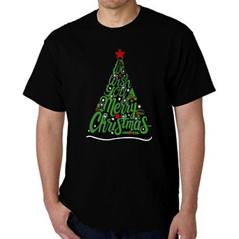 We Wish You A Merry Christmas - Men's Word Art T-Shirt