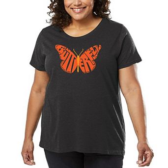Butterfly - Women's Plus Size Word Art T-Shirt