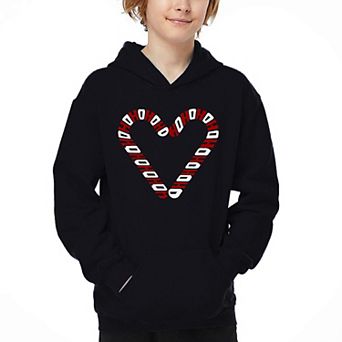 Candy Canes - Boy's Word Art Hooded Sweatshirt