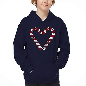 Candy Canes - Boy's Word Art Hooded Sweatshirt
