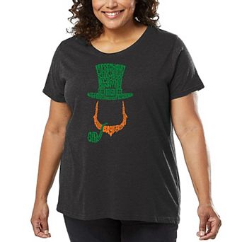 Women's Plus Size Word Art T-shirt - Leprechaun