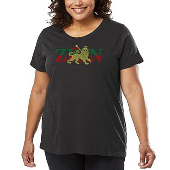 Women's Plus Size Word Art T-shirt - Zion - One Love