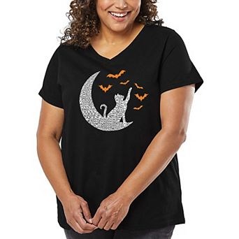 Lunar Bats - Women's Plus Size Word Art V-Neck