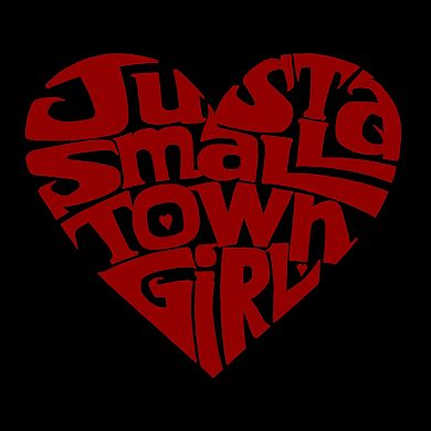 Women's Plus Size Word Art T-shirt - Just a Small Town Girl