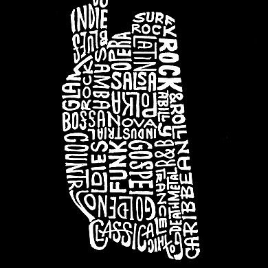 Women's Plus Size Word Art T-shirt - 63 DIFFERENT GENRES OF MUSIC