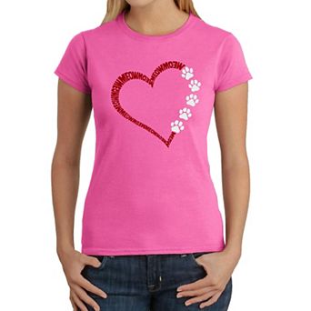 Meow Heart - Women's Word Art T-Shirt