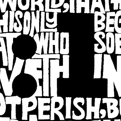 Women's Plus Size Word Art T-shirt - John 3:16