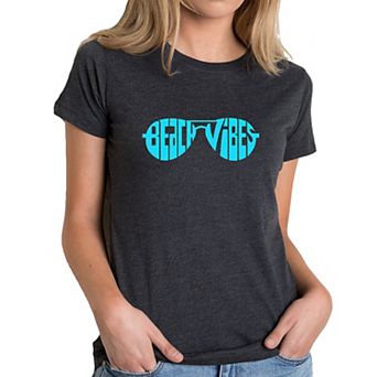 Beach Vibes - Women's Premium Blend Word Art T-Shirt