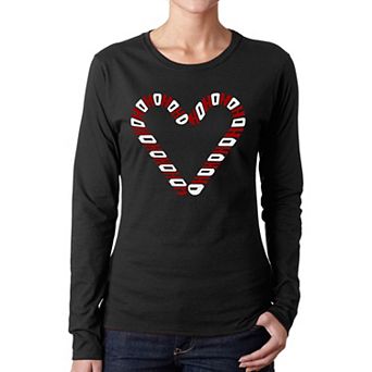Candy Canes - Women's Word Art Long Sleeve T-Shirt
