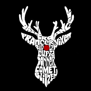 Women's Plus Size Word Art T-shirt - Santa's Reindeer