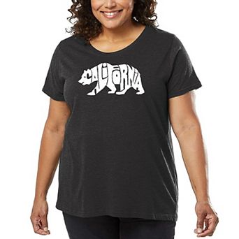 Women's Plus Size Word Art T-shirt - California Bear