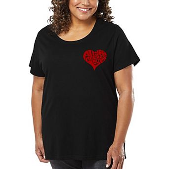 All You Need is Love - Women's Plus Size Word Art T-Shirt