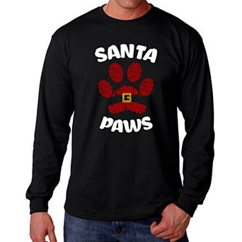 Santa Paws - Men's Word Art Long Sleeve T-Shirt