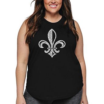 Women's Plus Size Word Art Tank Top - LYRICS TO WHEN THE SAINTS GO MARCHING IN