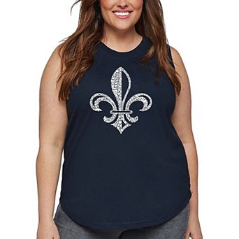 Women's Plus Size Word Art Tank Top - LYRICS TO WHEN THE SAINTS GO MARCHING IN