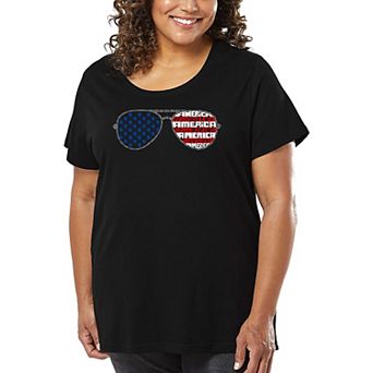 Americana Sunglasses - Women's Plus Size Word Art T-Shirt
