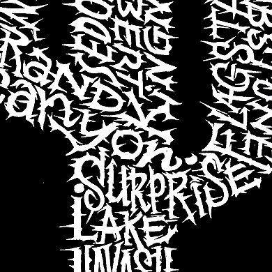 Women's Plus Size Word Art V-Neck - Arizona Cities