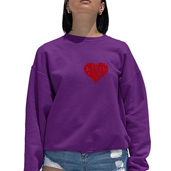 All You Need is Love - Women's Word Art Crewneck Sweatshirt