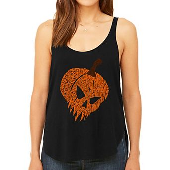 Evil Pumpkin - Women's Premium Word Art Flowy Tank Top