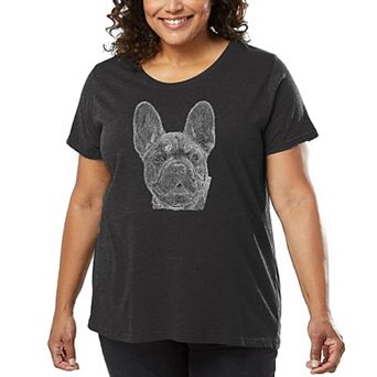 Women's Plus Size Word Art T-shirt - French Bulldog