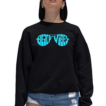 Beach Vibes - Women's Word Art Crewneck Sweatshirt