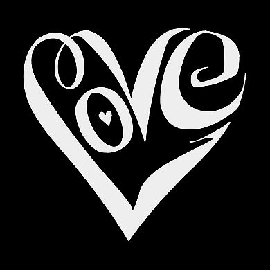 Script Heart - Women's Plus Size Word Art T-Shirt
