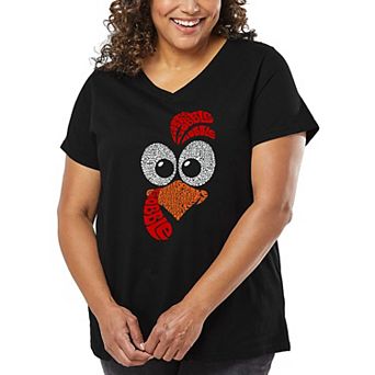 Turkey Face - Women's Plus Size Word Art V-Neck