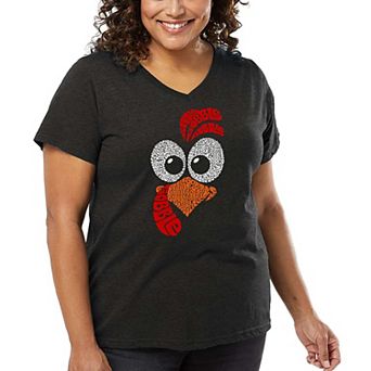 Turkey Face - Women's Plus Size Word Art V-Neck