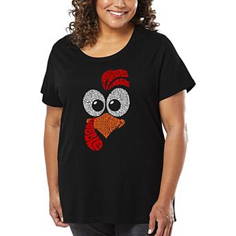 Turkey Face - Women's Plus Size Word Art T-Shirt