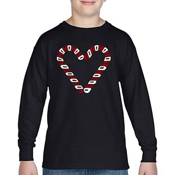 Candy Canes - Boy's Word Art Long Sleeve T-Shirt