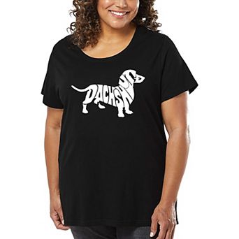 Women's Plus Size Word Art T-shirt - Dachshund