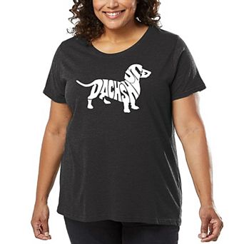 Women's Plus Size Word Art T-shirt - Dachshund