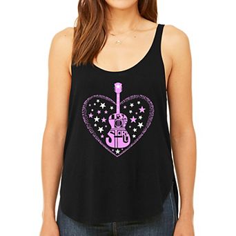 It's A Love Story - Women's Premium Word Art Flowy Tank Top