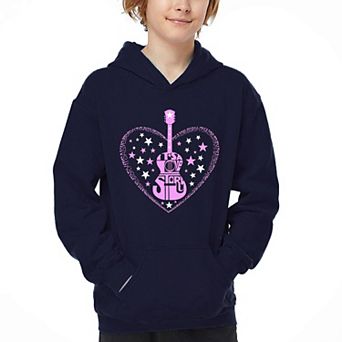 It's A Love Story - Boy's Word Art Hooded Sweatshirt