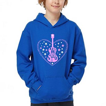 It's A Love Story - Boy's Word Art Hooded Sweatshirt