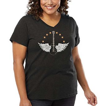 Country Female Singers - Women's Plus Size Word Art V-Neck