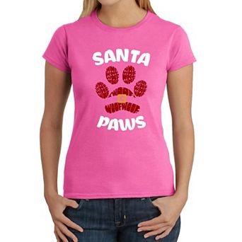 Santa Paws - Women's Word Art T-Shirt