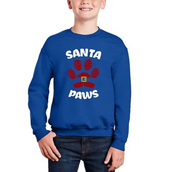 Santa Paws - Boy's Word Art Crewneck Sweatshirt