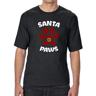 Santa Paws - Men's Tall and Long Word Art T-Shirt