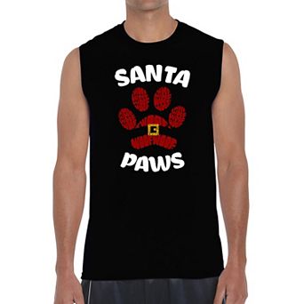 Santa Paws - Men's Word Art Sleeveless T-Shirt