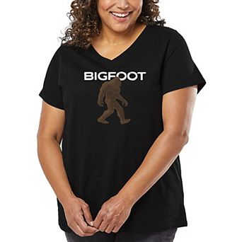 Bigfoot - Women's Plus Size Word Art V-Neck