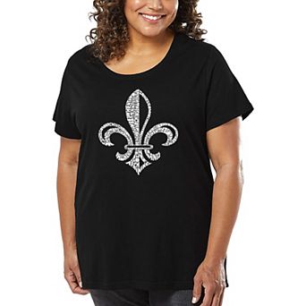 Women's Plus Size Word Art T-shirt - LYRICS TO WHEN THE SAINTS GO MARCHING IN