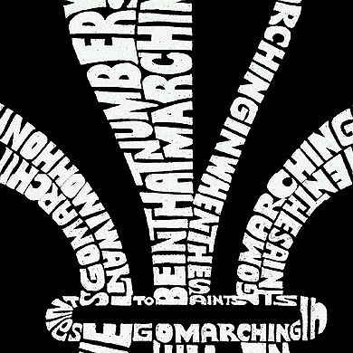 Women's Plus Size Word Art T-shirt - LYRICS TO WHEN THE SAINTS GO MARCHING IN