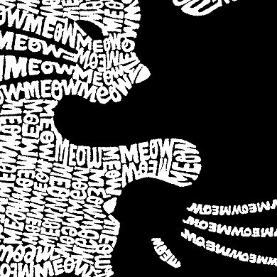 Women's Plus Size Word Art T-shirt - Yin Yang Cat