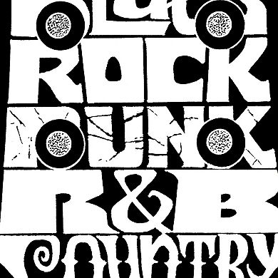 Women's Plus Size Word Art V-Neck - Guitar Head Music Genres